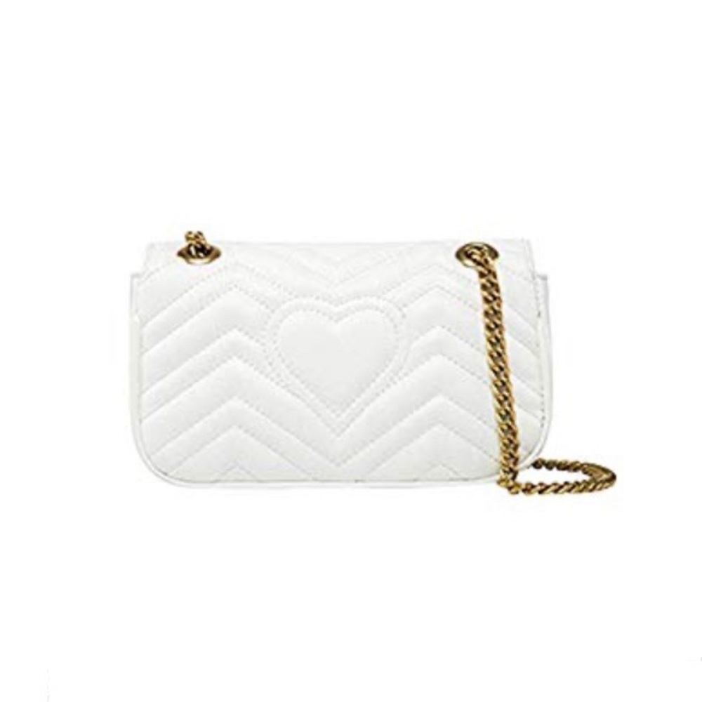 Luxe White Fabric Designer Style Bag